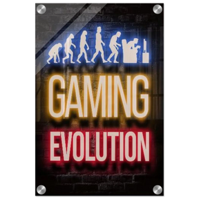 Gaming Evolution – The Rise of a Gamer | Pop art Wall art Print - Acrylic Print - 30x45 cm / 12x18″ - 