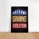 Gaming Evolution – The Rise of a Gamer | Pop art Wall art Print - Brushed Aluminum Print - 40x60 cm / 16x24″ - 