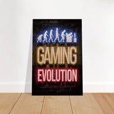 Gaming Evolution – The Rise of a Gamer | Pop art Wall art Print - Brushed Aluminum Print - 30x45 cm / 12x18″ - 