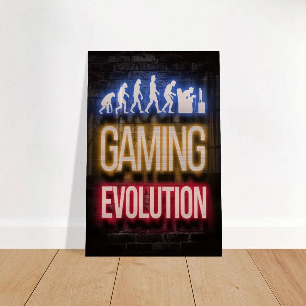 Gaming Evolution – The Rise of a Gamer | Pop art Wall art Print - Brushed Aluminum Print - 60x90 cm / 24x36″ - 