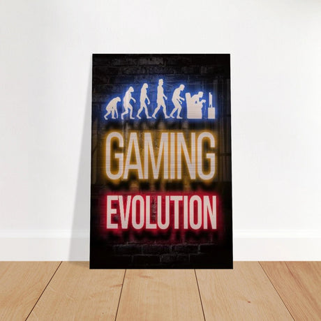 Gaming Evolution – The Rise of a Gamer | Pop art Wall art Print - Brushed Aluminum Print - 60x90 cm / 24x36″ - 