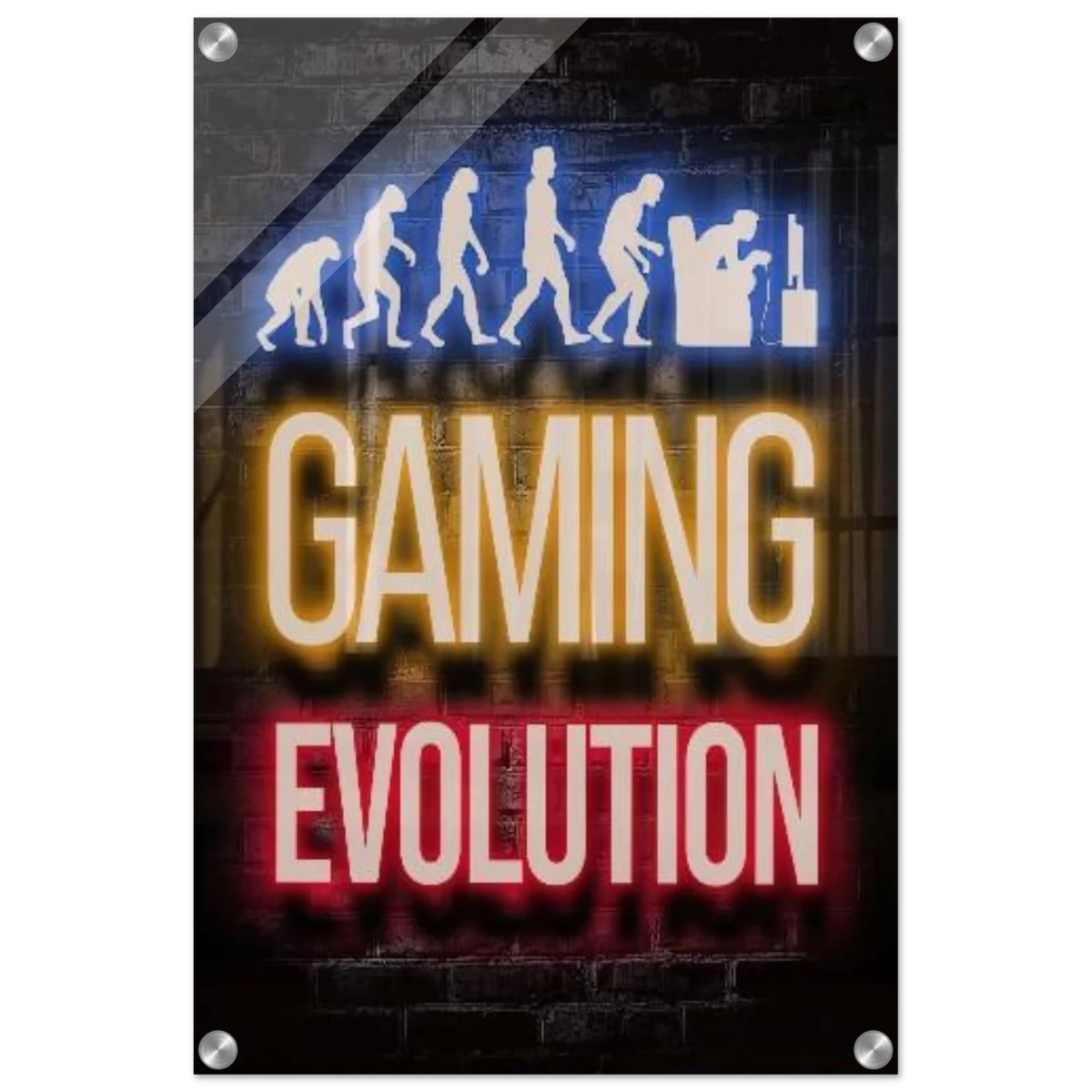 Gaming Evolution – The Rise of a Gamer | Pop art Wall art Print - Acrylic Print - 40x60 cm / 16x24″ - 