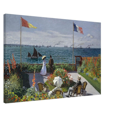 Garden at Sainte - Adresse by Claude Monet | Vintage wall art print - Canvas - 60x90 cm / 24x36″ - 