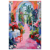 "Garden of Morning Light" – Blooming Terrace Escape | Wall Art Print - Acrylic Print - 20x30 cm / 8x12″ - 