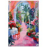"Garden of Morning Light" – Blooming Terrace Escape | Wall Art Print - Acrylic Print - 30x45 cm / 12x18″ - 