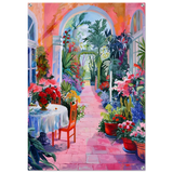 "Garden of Morning Light" – Blooming Terrace Escape | Wall Art Print - Acrylic Print - 70x100 cm / 28x40″ - 