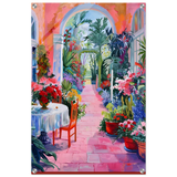 "Garden of Morning Light" – Blooming Terrace Escape | Wall Art Print - Acrylic Print - 50x75 cm / 20x30″ - 