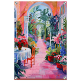 "Garden of Morning Light" – Blooming Terrace Escape | Wall Art Print - Acrylic Print - 40x60 cm / 16x24″ - 