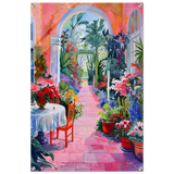 "Garden of Morning Light" – Blooming Terrace Escape | Wall Art Print - Acrylic Print - 60x90 cm / 24x36″ - 