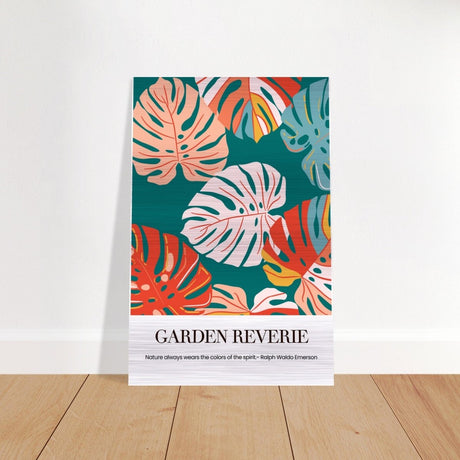 Garden Reverie | Abstract botanical masterpiece - Brushed Aluminum Print - 50x75 cm / 20x30″ - 