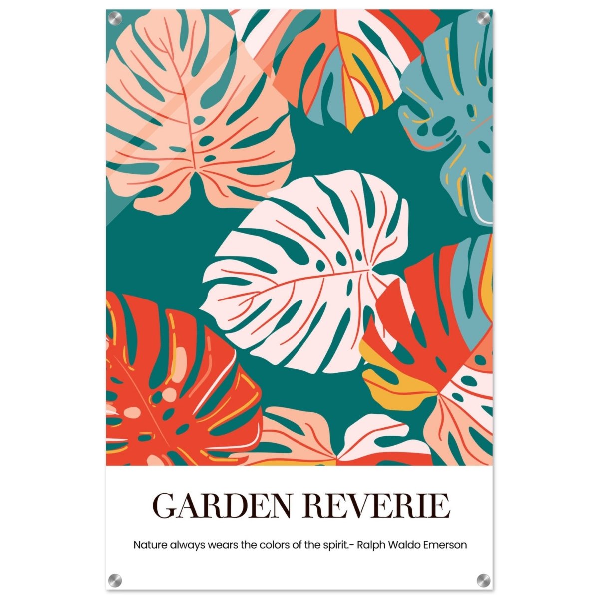 Garden Reverie | Abstract botanical masterpiece - Acrylic Print - 60x90 cm / 24x36″ - 