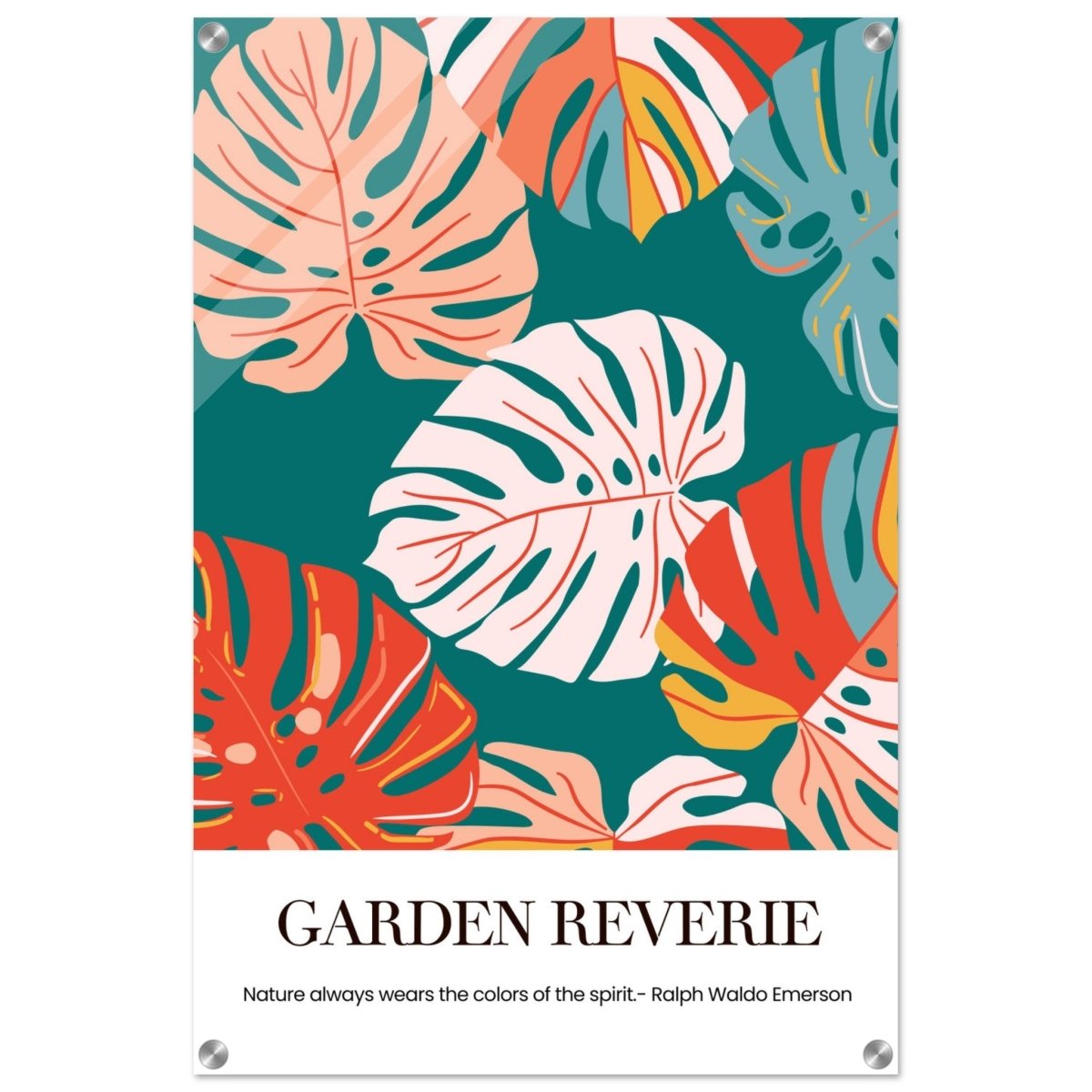 Garden Reverie | Abstract botanical masterpiece - Acrylic Print - 50x75 cm / 20x30″ - 