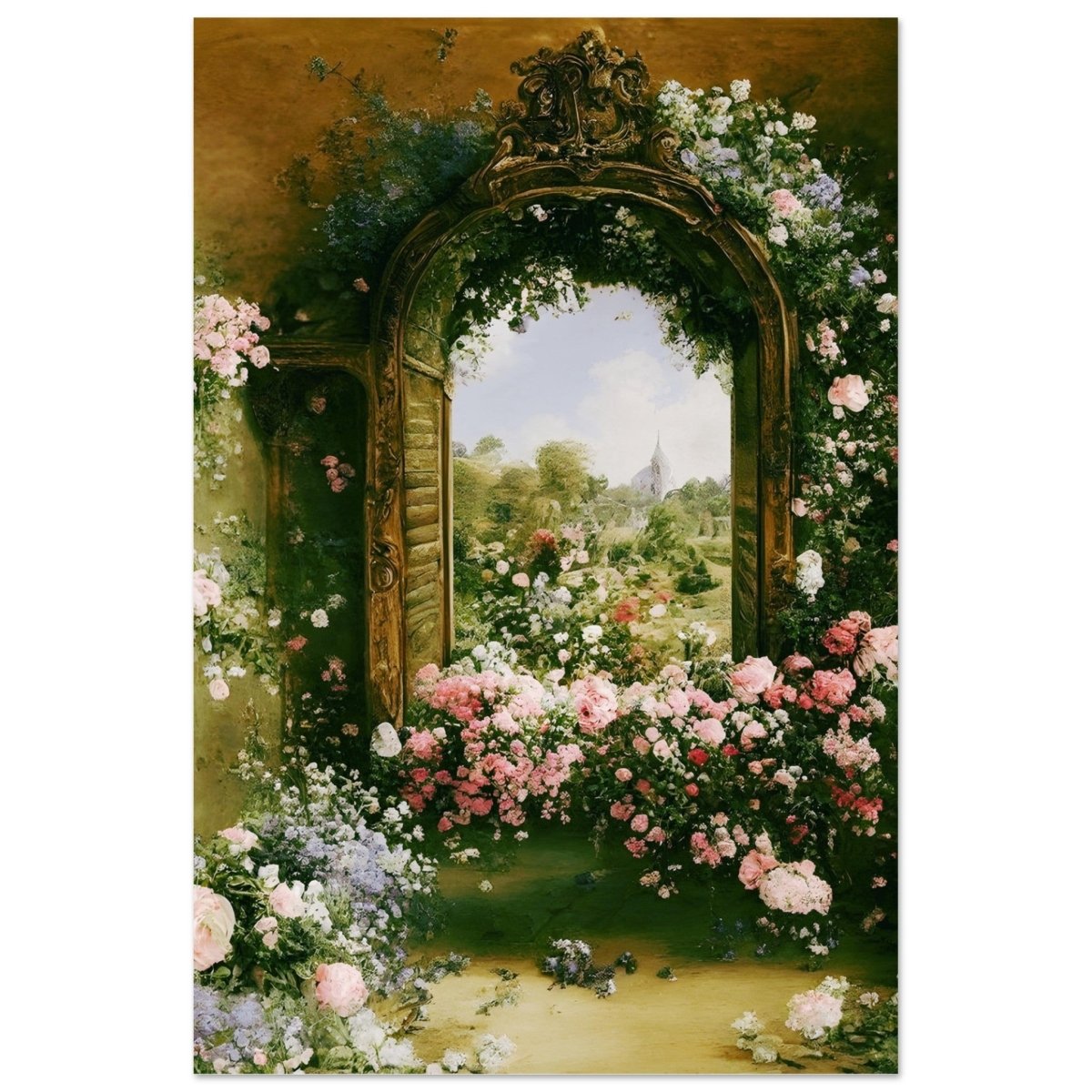 Gateways to Roses | Da Vinci Nature Art Wall collection | Wall art print - Aluminum Print - 60x90 cm / 24x36″ - 