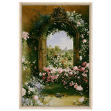 Gateways to Roses | Da Vinci Nature Art Wall collection | Wall art print - Framed Canvas - 60x90 cm / 24x36″ - Wood frame