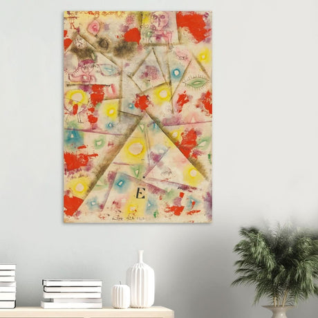 Gedenkblatt E by Paul Klee 1924 - Wood Prints - 70x100 cm / 28x40″ - 20 mm
