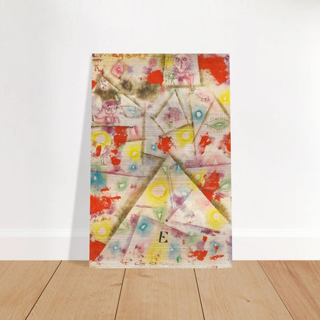 Gedenkblatt E by Paul Klee 1924 - Brushed Aluminum Print - 30x45 cm / 12x18″ - 