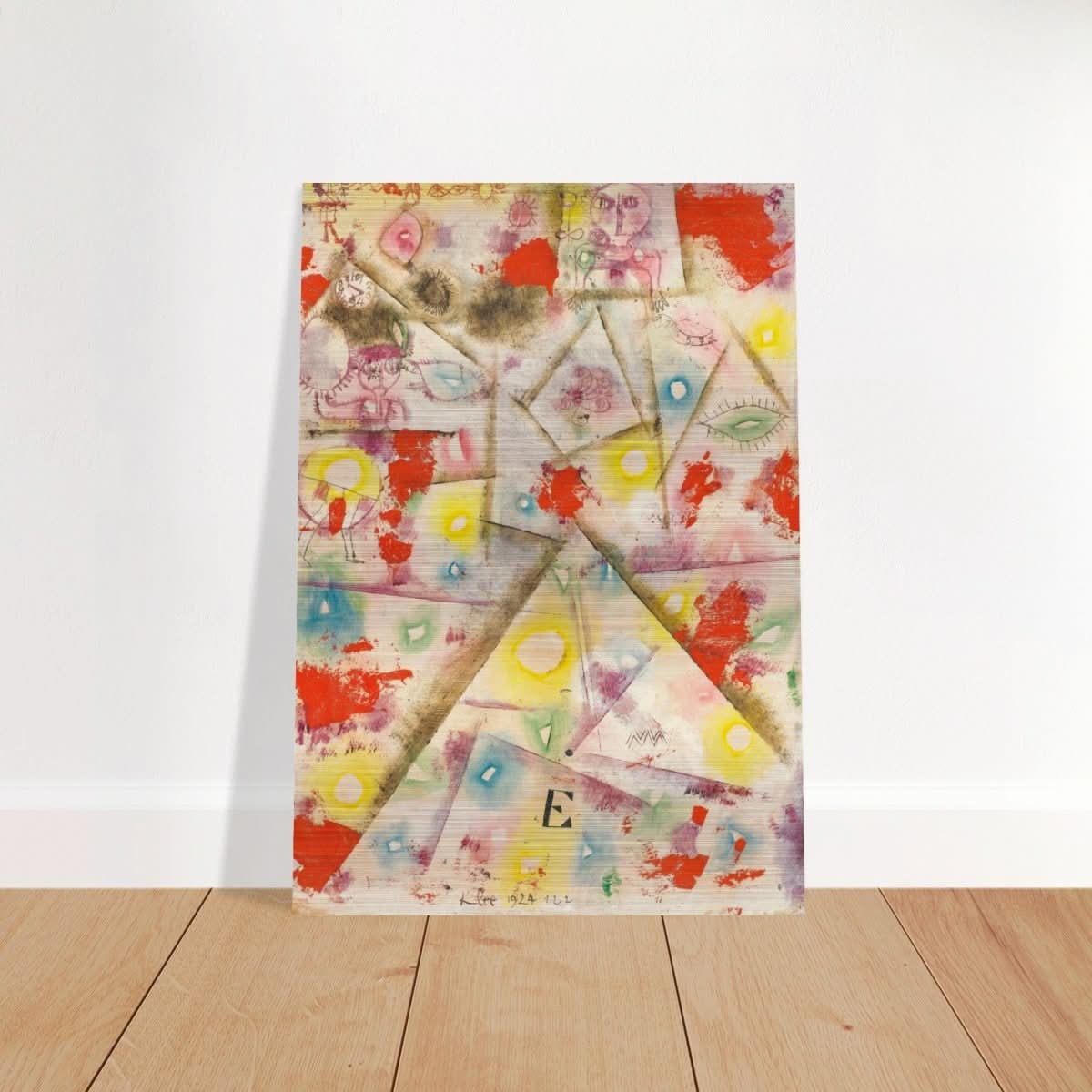Gedenkblatt E by Paul Klee 1924 - Brushed Aluminum Print - 70x100 cm / 28x40″ - 