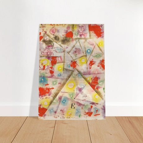 Gedenkblatt E by Paul Klee 1924 - Brushed Aluminum Print - 70x100 cm / 28x40″ - 