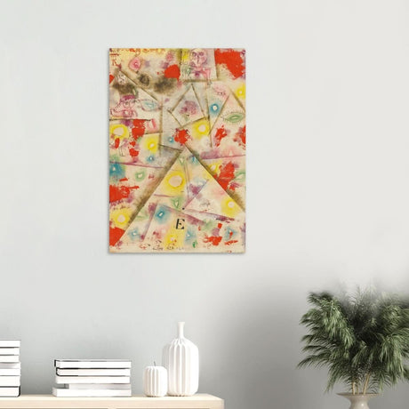 Gedenkblatt E by Paul Klee 1924 - Wood Prints - 50x75 cm / 20x30″ - 20 mm