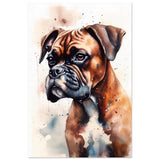 Gentle Strokes: Boxer Puppy Bliss | Da Vinci Animal Kingdom Wall art print - Aluminum Print - 60x90 cm / 24x36″ - 