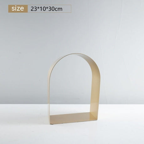 Geometric Arch Resin Sculptures – Modern Character & Abstract Ornaments - Gold - 