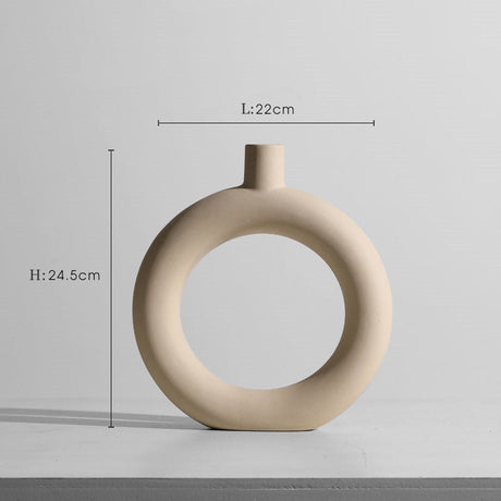 Geometric Ceramic Vase Collection – Modern Minimalist Handmade Pottery - I - 