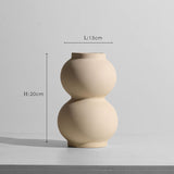 Geometric Ceramic Vase Collection – Modern Minimalist Handmade Pottery - H - 