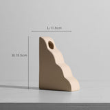 Geometric Ceramic Vase Collection – Modern Minimalist Handmade Pottery - E - 
