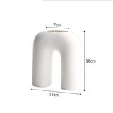 Geometric Ceramic Vase Collection – Modern Minimalist Handmade Pottery - B1 - 