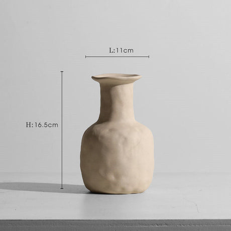 Geometric Ceramic Vase Collection – Modern Minimalist Handmade Pottery - G - 