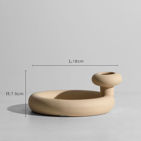 Geometric Ceramic Vase Collection – Modern Minimalist Handmade Pottery - C - 