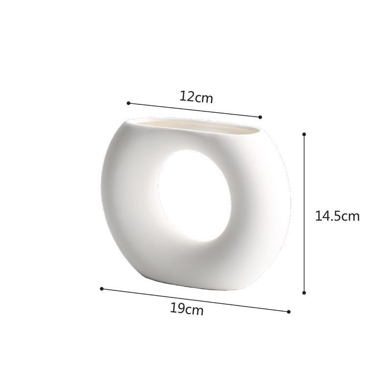 Geometric Ceramic Vase Collection – Modern Minimalist Handmade Pottery - A1 - 