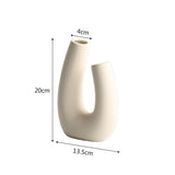 Geometric Ceramic Vase Collection – Modern Minimalist Handmade Pottery - D2 - 