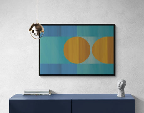 Geometric Harmony Duo – Set of 2 Abstract Wall Art Prints - Canvas - 30X45 CM / 12X18″ - 