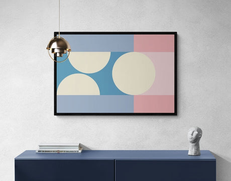 Geometric Harmony Duo – Set of 2 Abstract Wall Art Prints - Canvas - 30X45 CM / 12X18″ - 