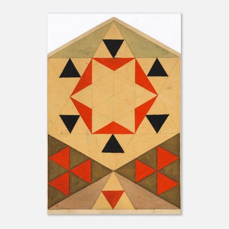 Geometrische Studie (Schülerarbeit) by Egon Schiele 1903 - Aluminum Print - 50x75 cm / 20x30″ - 