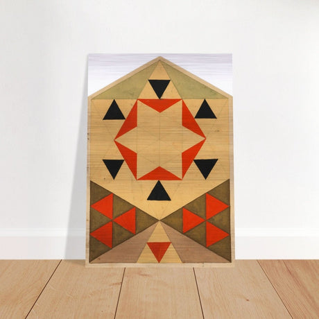 Geometrische Studie (Schülerarbeit) by Egon Schiele 1903 - Brushed Aluminum Print - 70x100 cm / 28x40″ - 