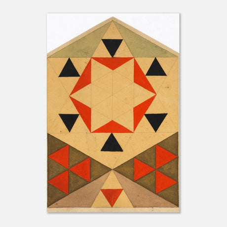 Geometrische Studie (Schülerarbeit) by Egon Schiele 1903 - Aluminum Print - 30x45 cm / 12x18″ - 
