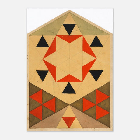 Geometrische Studie (Schülerarbeit) by Egon Schiele 1903 - Aluminum Print - 70x100 cm / 28x40″ - 