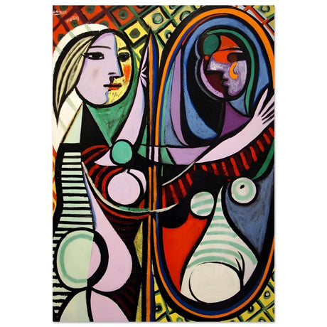 Girl before a Mirror by Pablo Picasso 1932 - Aluminum Print - 70x100 cm / 28x40″ - 