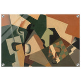 Glass and Checkerboard (ca. 1917) by Juan Gris | Vintage Cubism wall art print - Acrylic Print - 40x60 cm / 16x24″ - 