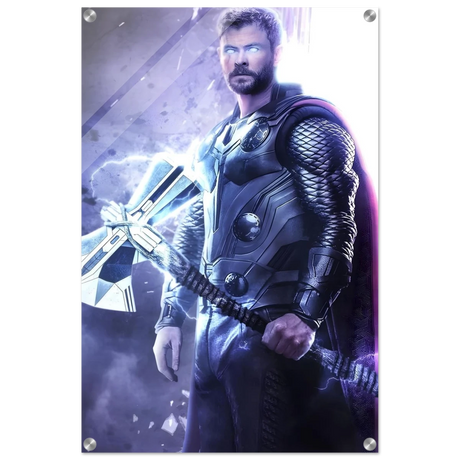 "God of Thunder: Ascension" – Epic Digital Fantasy Art Print - Acrylic Print - 50x75 cm / 20x30″ - 
