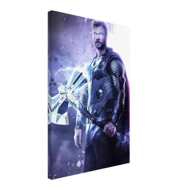 "God of Thunder: Ascension" – Epic Digital Fantasy Art Print - Canvas - 40x60 cm / 16x24″ - 