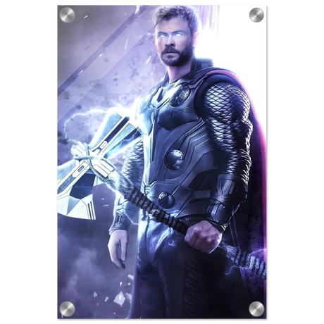 "God of Thunder: Ascension" – Epic Digital Fantasy Art Print - Acrylic Print - 30x45 cm / 12x18″ - 