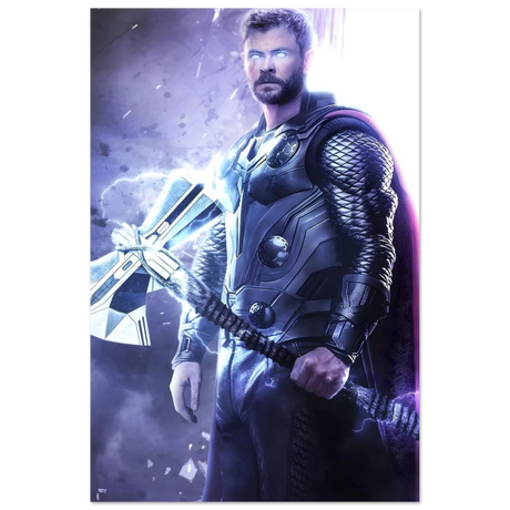 "God of Thunder: Ascension" – Epic Digital Fantasy Art Print - Fine Art Poster - 40x60 cm / 16x24″ - 