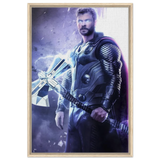 "God of Thunder: Ascension" – Epic Digital Fantasy Art Print - Framed Canvas - 60x90 cm / 24x36″ - Wood frame