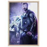 "God of Thunder: Ascension" – Epic Digital Fantasy Art Print - Framed Canvas - 50x75 cm / 20x30″ - Wood frame