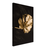 Gold & Black Botanical Leaf Wall Art Set – Premium Stretched Canvas Prints - Design Option 4 - 40x60 cm / 16x24″ - 