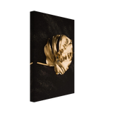 Gold & Black Botanical Leaf Wall Art Set – Premium Stretched Canvas Prints - Design Option 4 - 20x30 cm / 8x12″ - 