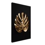 Gold & Black Botanical Leaf Wall Art Set – Premium Stretched Canvas Prints - Design Option 5 - 40x60 cm / 16x24″ - 